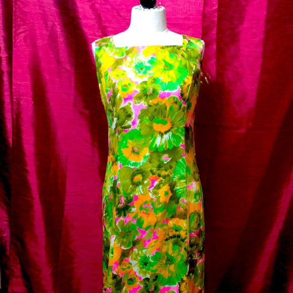 alice polynesian fashions Dresses & Skirts - 1960’s maxi w/ cape designer dress